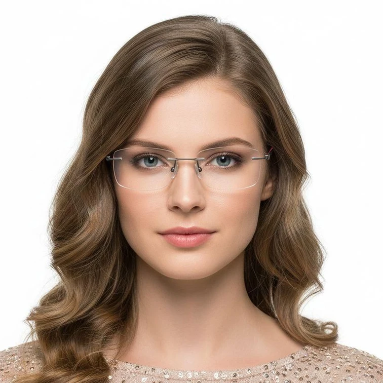 Gafas invisibles de metal negro #BS2012-0854