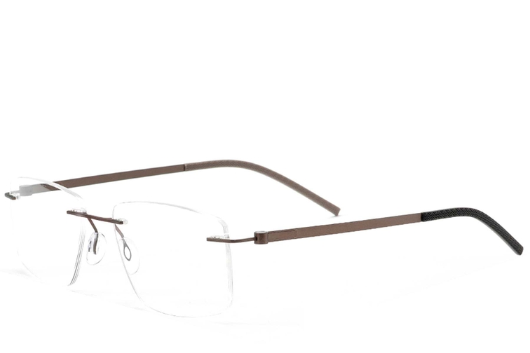 Gafas invisibles de metal marrón #BS2012-0855