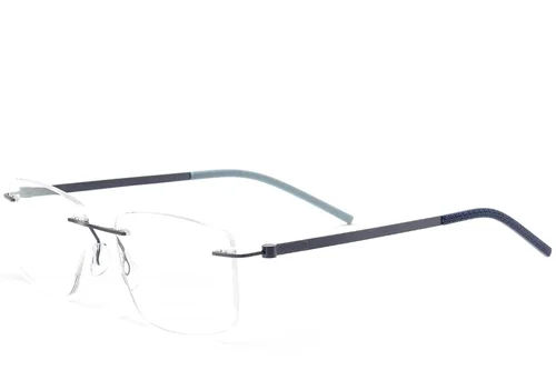 Lunettes invisibles en métal bleu #BS2012-0856