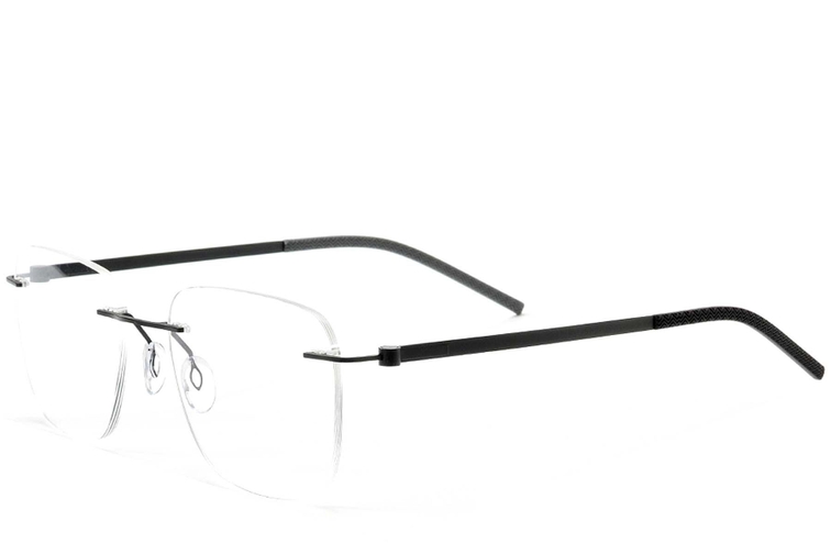 Gafas invisibles de metal negro #BS2012-0857