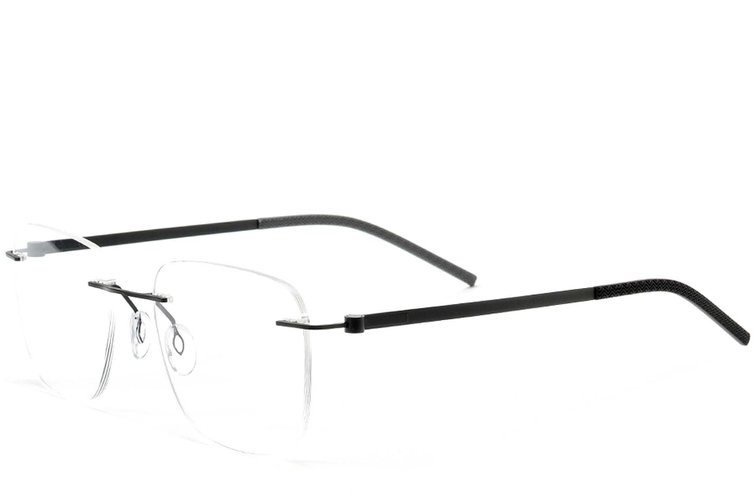 Unsichtbare schwarze Metallbrille #BS2012-0857
