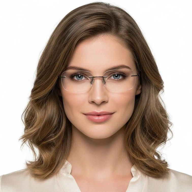 Gafas invisibles de metal negro #BS2012-0857