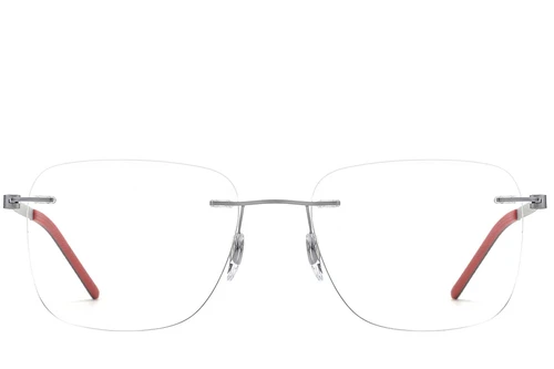 Gafas invisibles de metal plateado #BS2012-0859