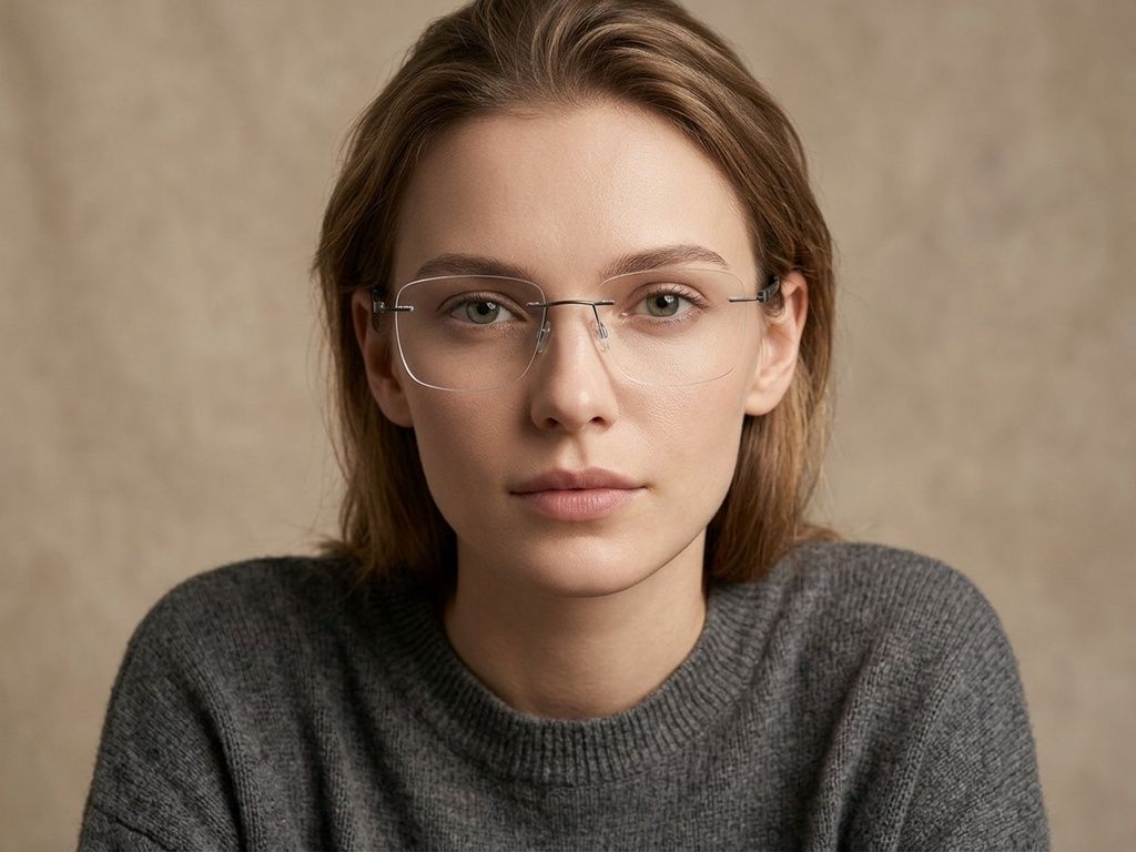 Gafas invisibles de metal gris #BS2012-0860