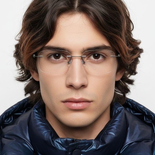 Invisible Grey Metal Glasses #BS2012-0860