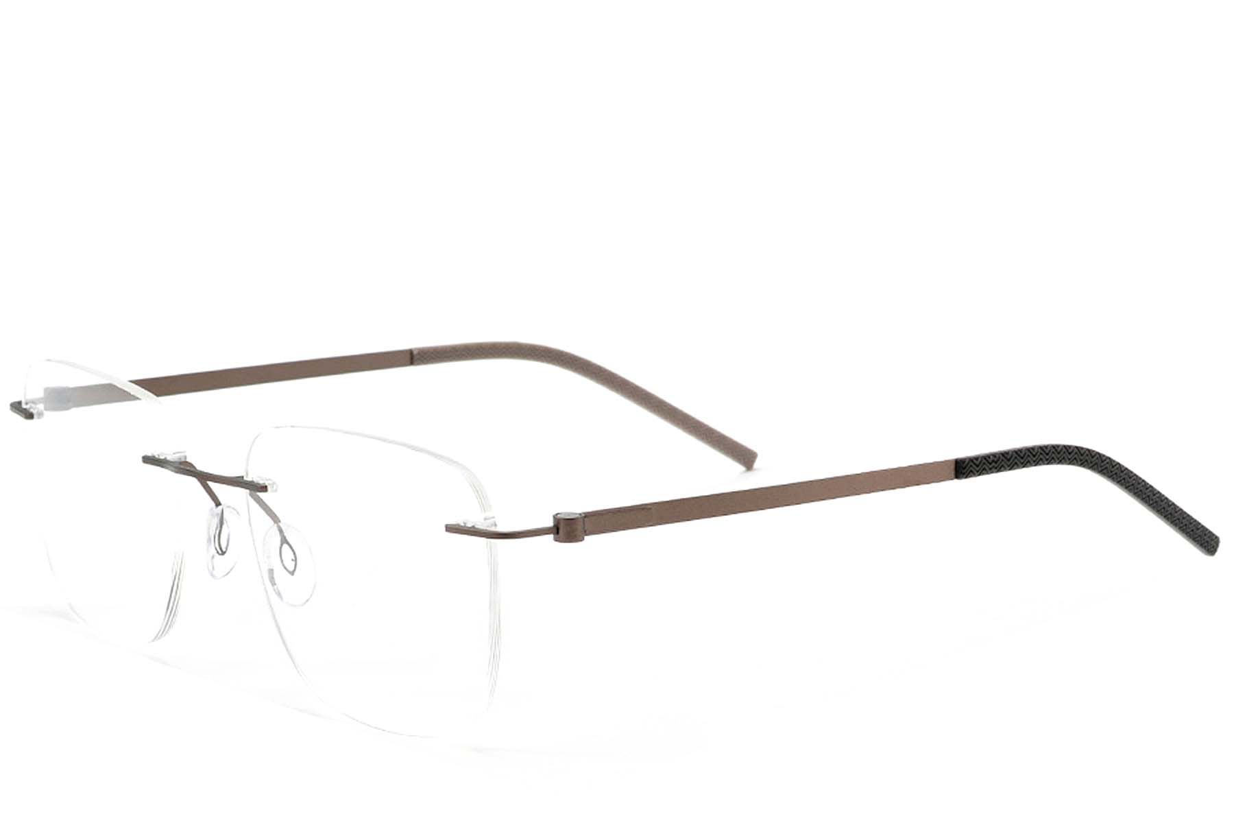 Invisible Brown Metal Glasses #BS2012-0861