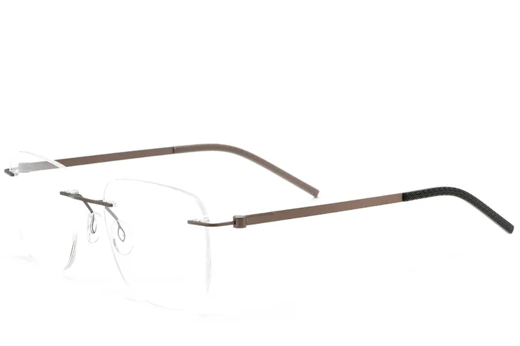 Unsichtbare braune Metallbrille #BS2012-0861