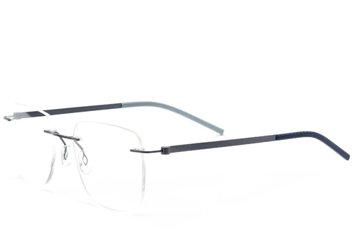 Lunettes invisibles en métal bleu #BS2012-0862