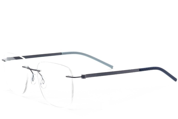 Invisible Blue Metal Glasses #BS2012-0862
