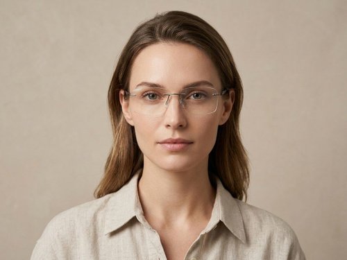 Lunettes invisibles en métal gris #BS2012-0866