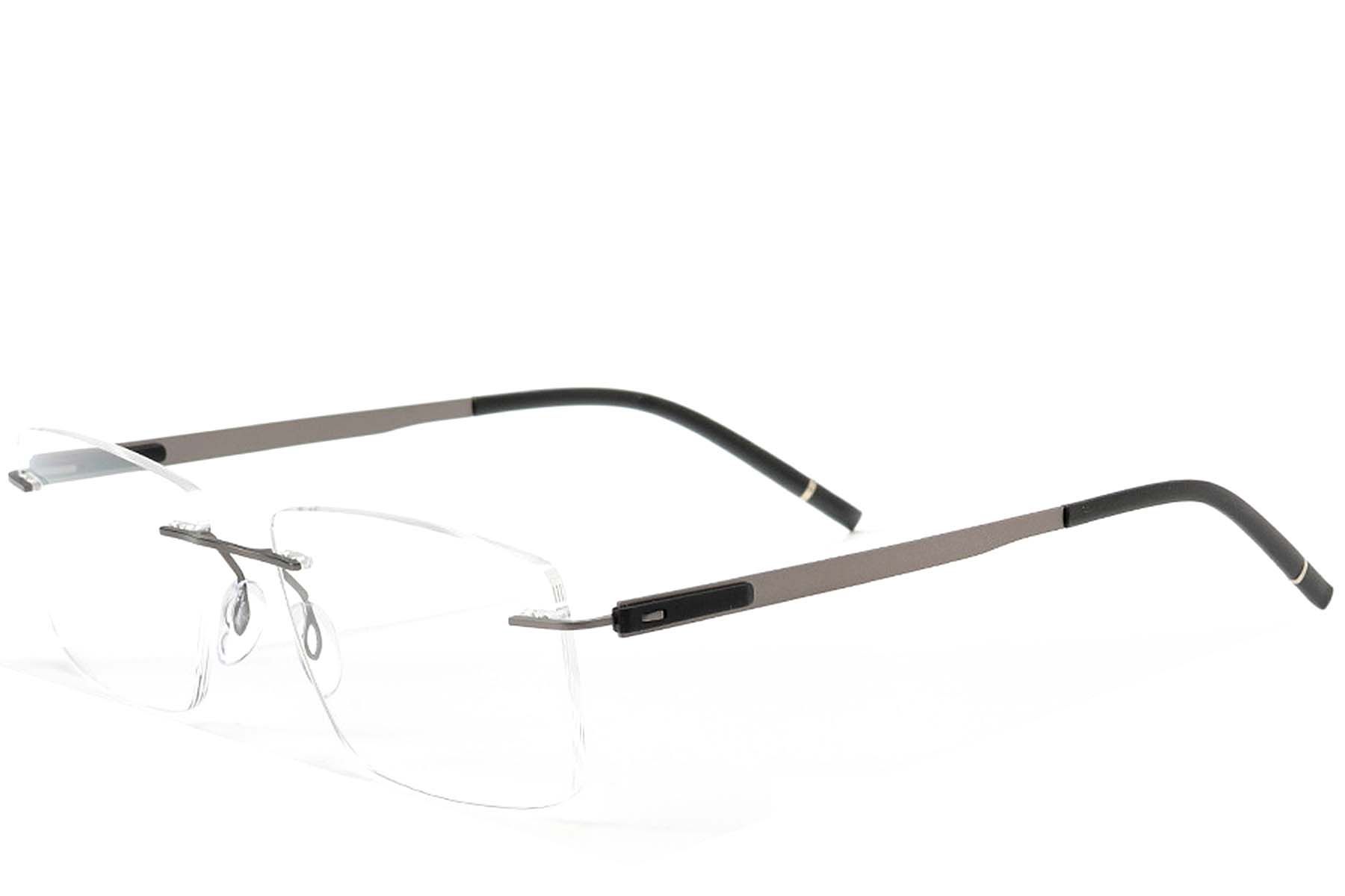 Invisible Grey Metal Glasses #BS2012-0866