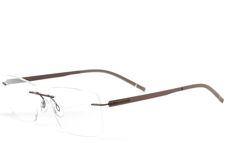 Invisible Brown Metal Glasses #BS2012-0867