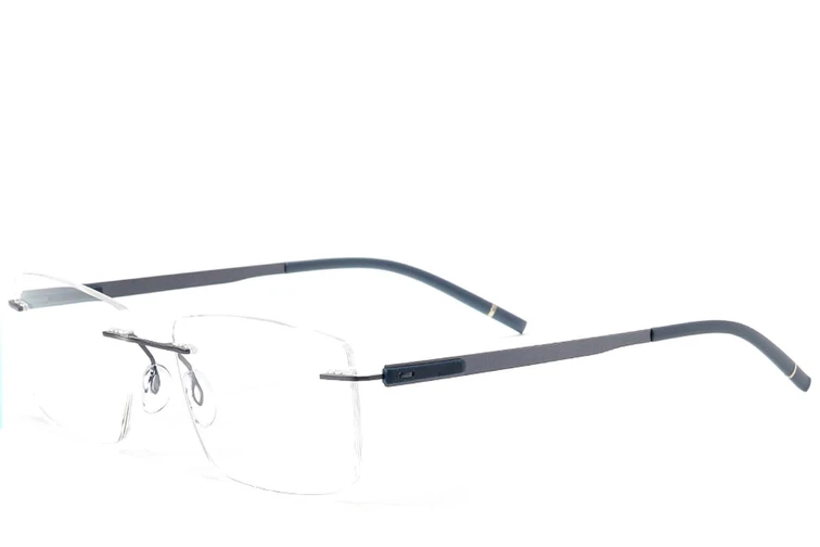Invisible Blue Metal Glasses #BS2012-0868