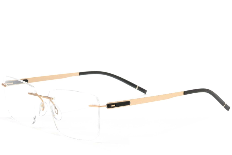Unsichtbare goldene Metallbrille #BS2012-0870