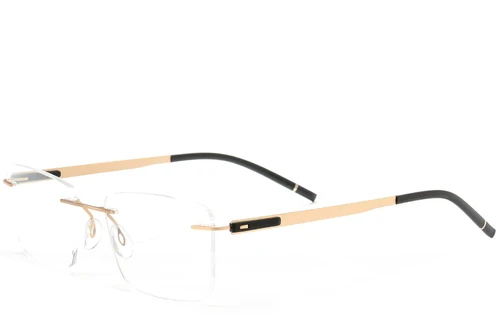 Invisible Golden Metal Glasses #BS2012-0870