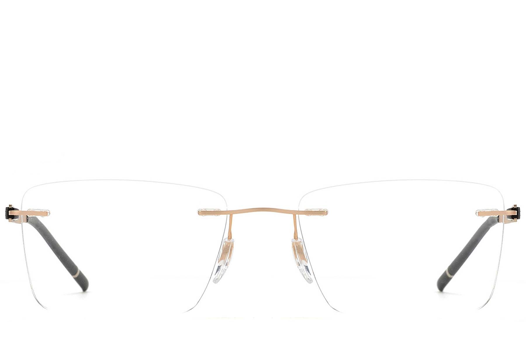 Invisible Golden Metal Glasses #BS2012-0870