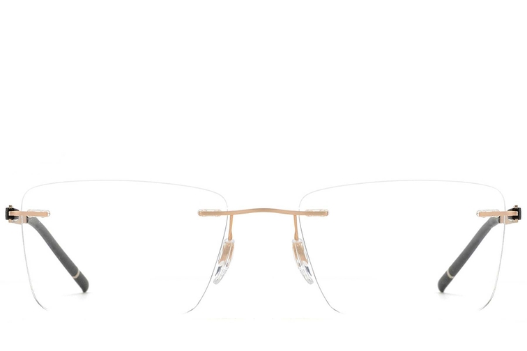 Invisible Golden Metal Glasses #BS2012-0870
