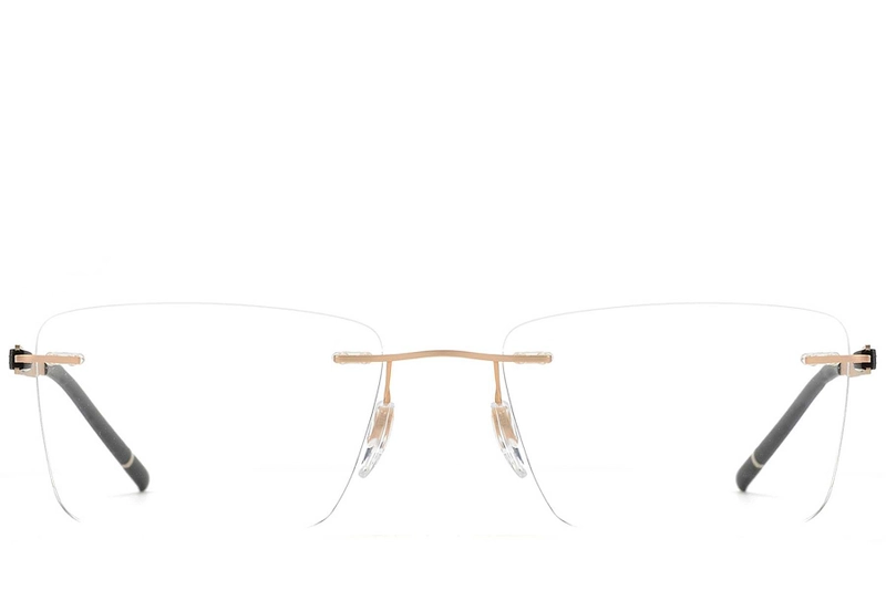 Unsichtbare goldene Metallbrille #BS2012-0870