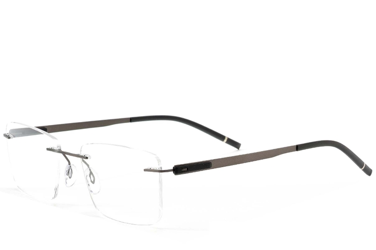 Gafas invisibles de metal gris #BS2012-0872