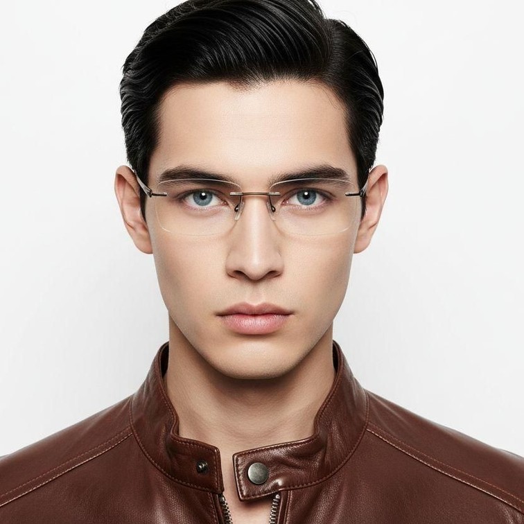 Lunettes invisibles en métal brun #BS2012-0873