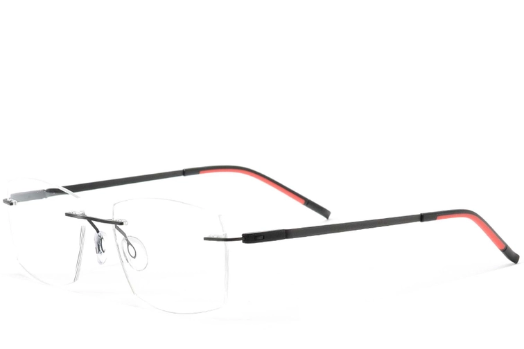 Gafas invisibles de metal negro #BS2012-0875