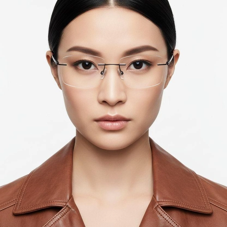 Gafas invisibles de metal negro #BS2012-0875