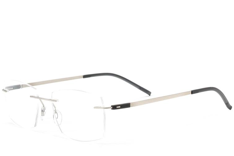 Unsichtbare silberne Metallbrille #BS2012-0876
