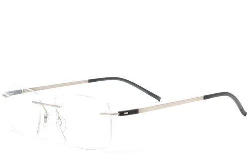 Lunettes invisibles en métal argenté #BS2012-0876