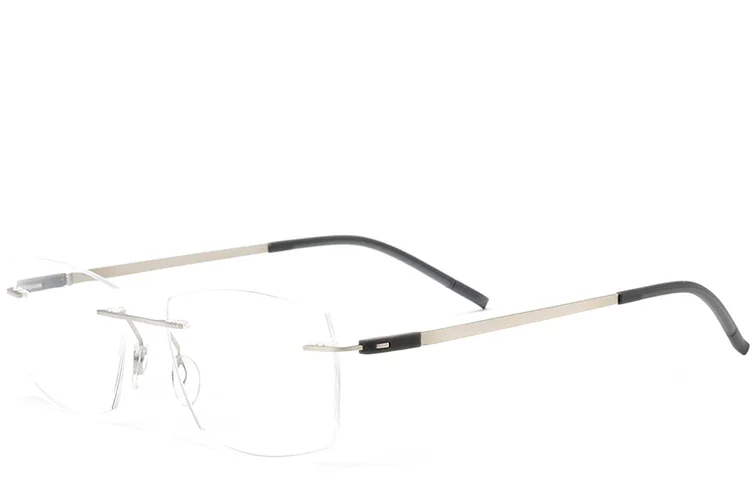 Lunettes invisibles en métal argenté #BS2012-0876