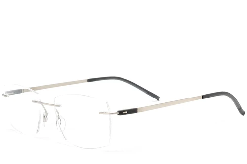 Lunettes invisibles en métal argenté #BS2012-0876