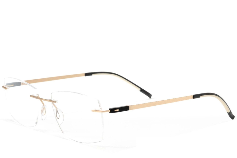 Unsichtbare goldene Metallbrille #BS2012-0877