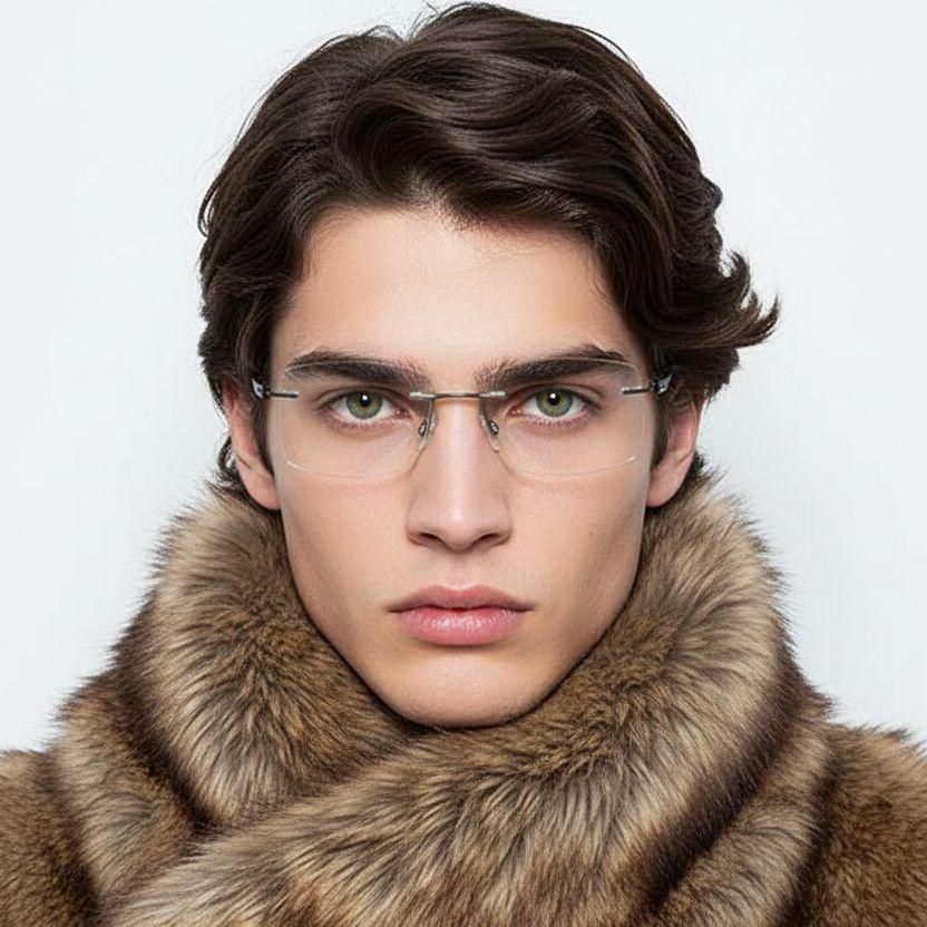 Invisible Black Metal Glasses #BS2012-0878