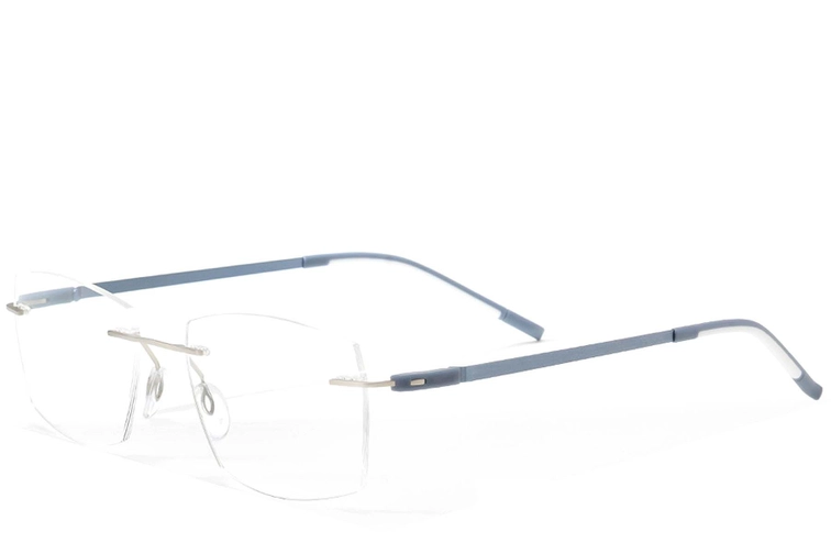 Unsichtbare silberne Metallbrille #BS2012-0879