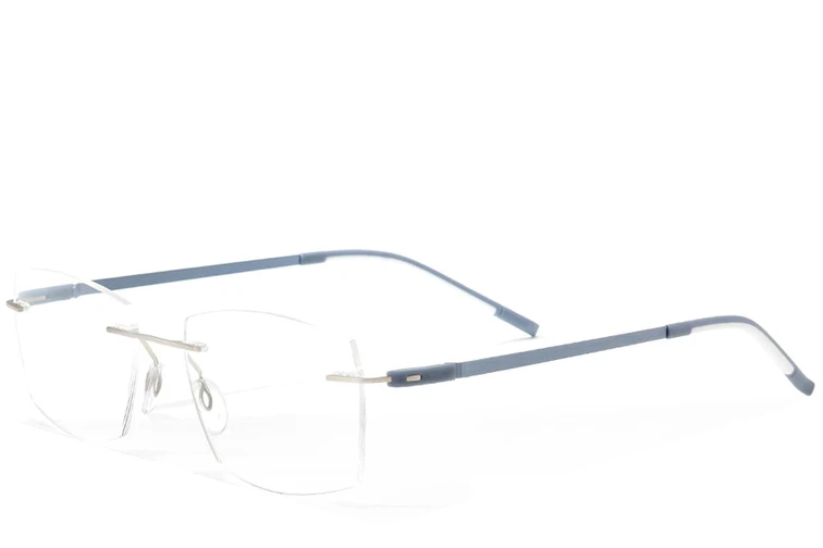 Lunettes invisibles en métal argenté #BS2012-0879