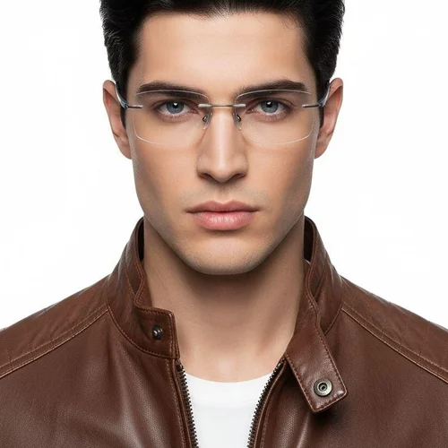 Lunettes invisibles en métal argenté #BS2012-0879