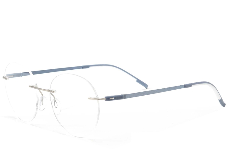 Unsichtbare silberne Metallbrille #BS2012-0882