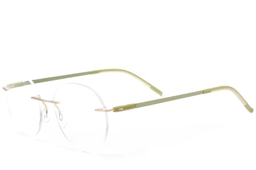 Lunettes invisibles en métal doré #BS2012-0883