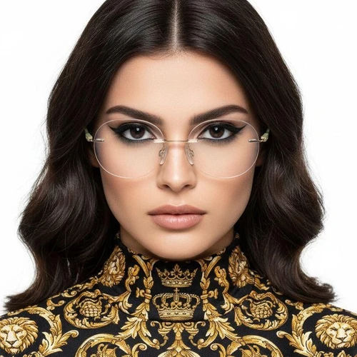 Invisible Golden Metal Glasses #BS2012-0883