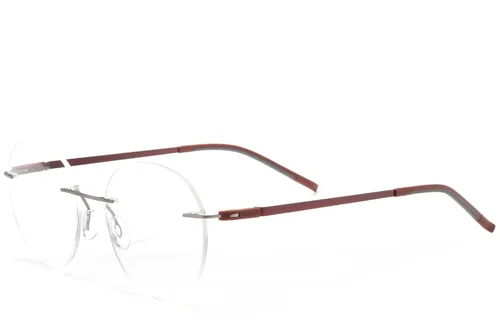 Lunettes invisibles en métal gris #BS2012-0884