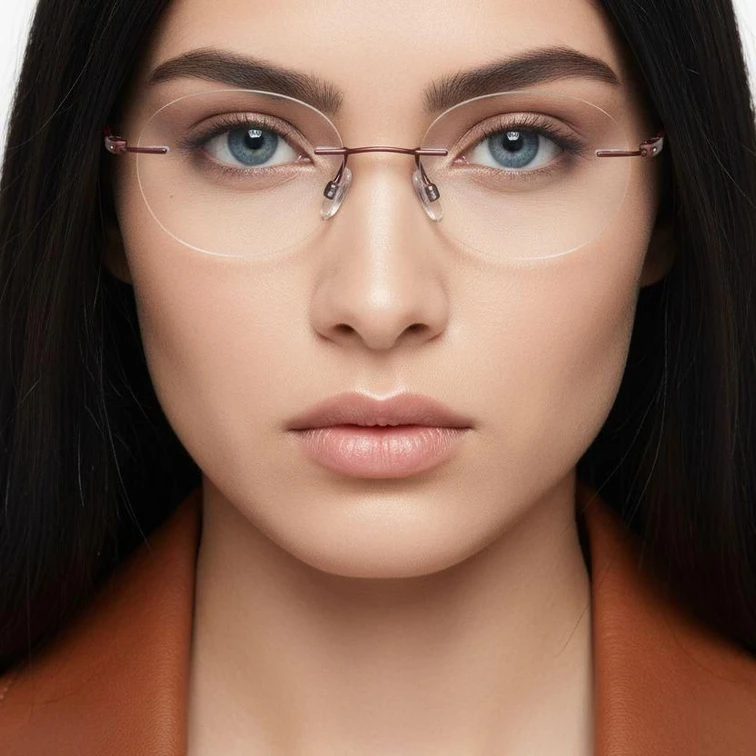Invisible Grey Metal Glasses #BS2012-0884