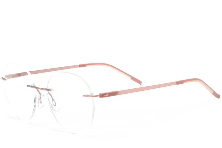 Gafas invisibles de metal rosa #BS2012-0885