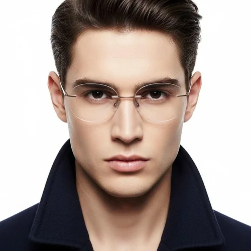 Lunettes invisibles en métal rose #BS2012-0885