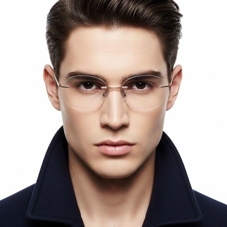 Gafas invisibles de metal rosa #BS2012-0885