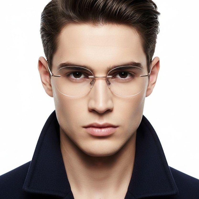 Gafas invisibles de metal rosa #BS2012-0885