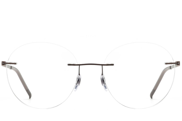 Gafas de metal marrón invisibles #BS2012-0886