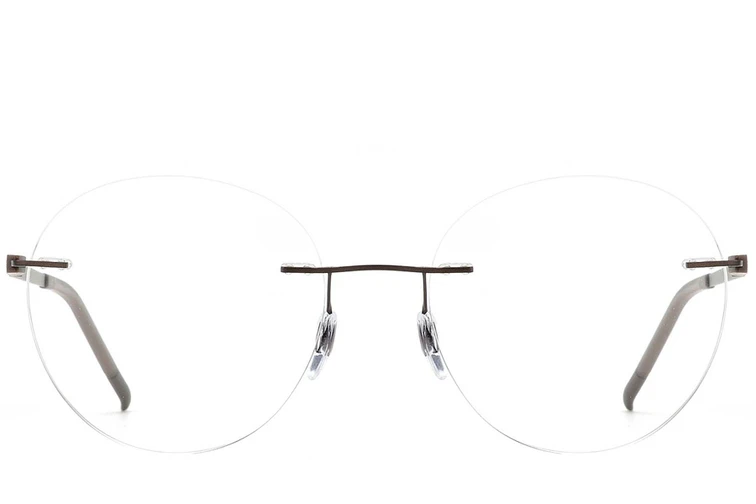 Gafas de metal marrón invisibles #BS2012-0886