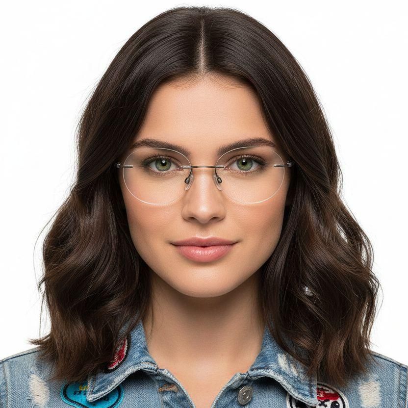 Gafas de metal marrón invisibles #BS2012-0886