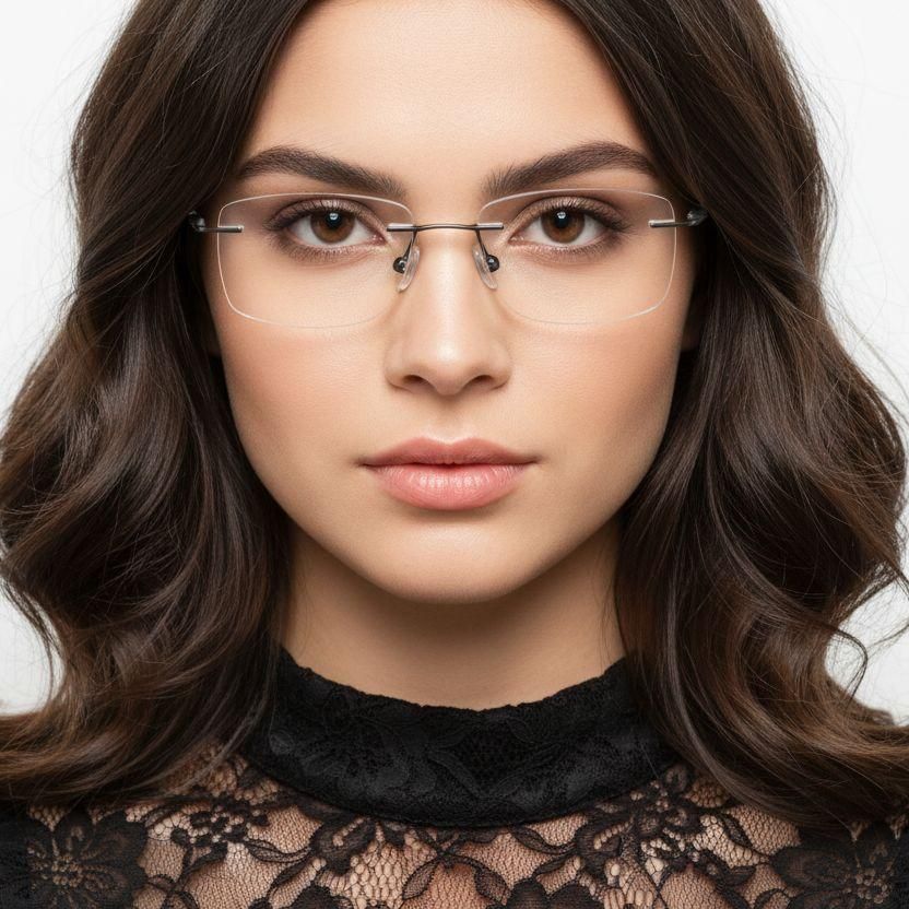 Invisible Black Metal Glasses #BS2012-0887