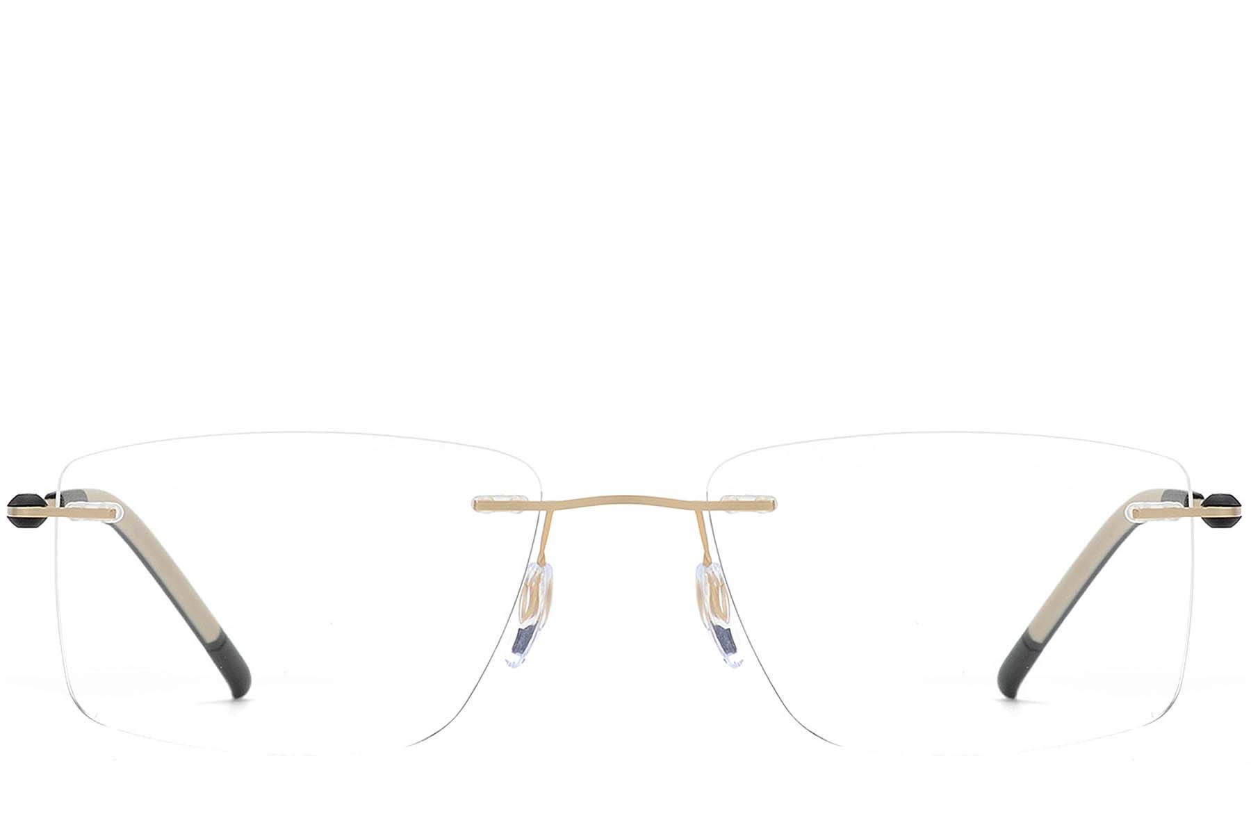 Invisible Golden Metal Glasses #BS2012-0888