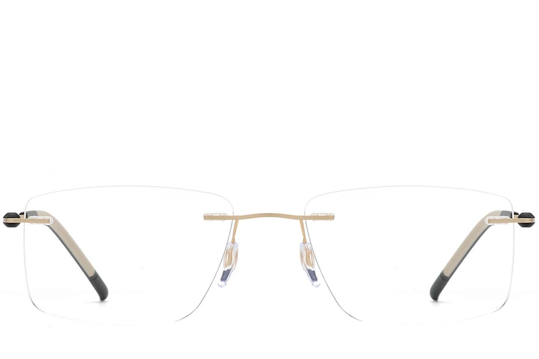 Invisible Golden Metal Glasses #BS2012-0888